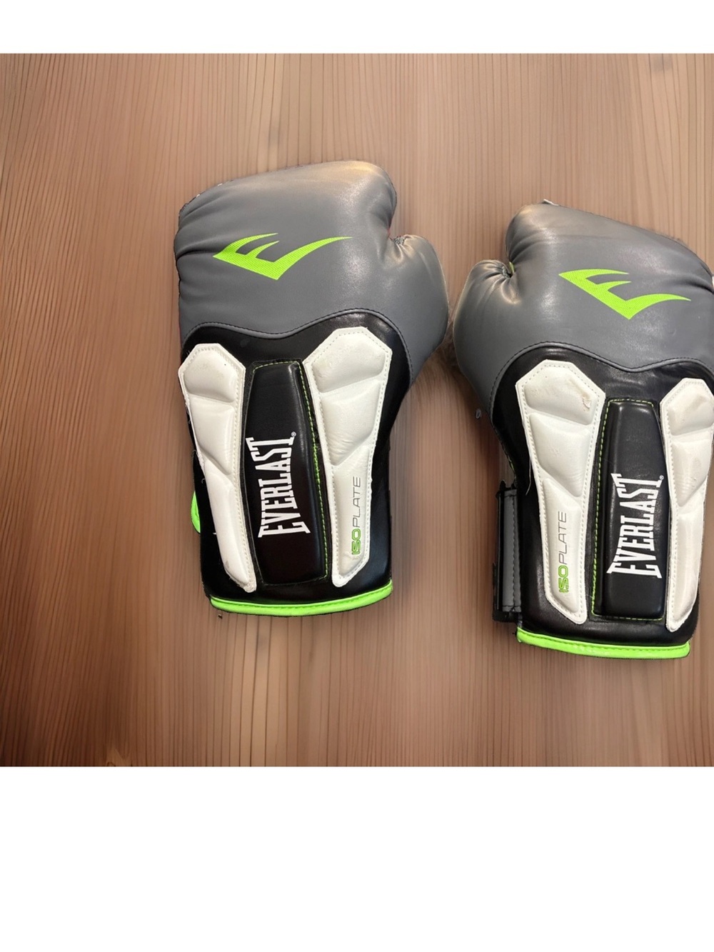 Everlast Grey, White and Neon Green Boxing Gloves